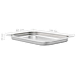4 db rozsdamentes acél Gasztronorm edény GN 1/1 40 mm 8