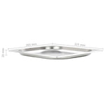 8 db rozsdamentes acél Gasztronorm edény GN 1/2 20 mm 8