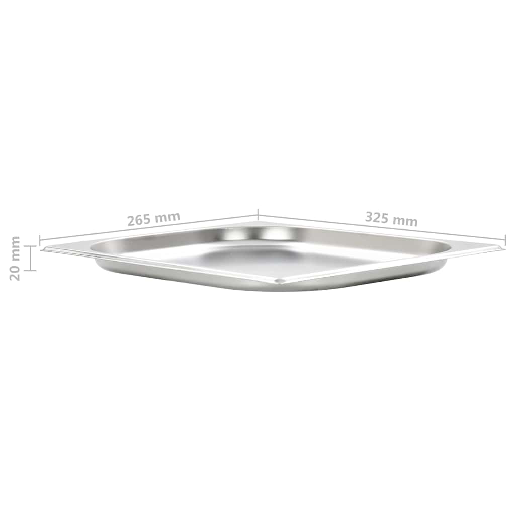 8 db rozsdamentes acél Gasztronorm edény GN 1/2 20 mm 8