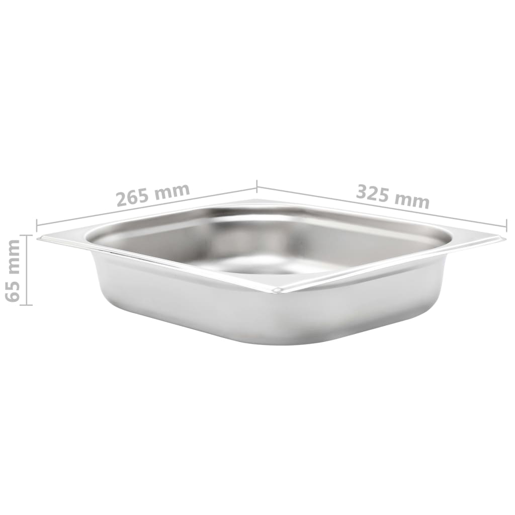 4 db rozsdamentes acél Gasztronorm edény GN 1/2 65 mm 8