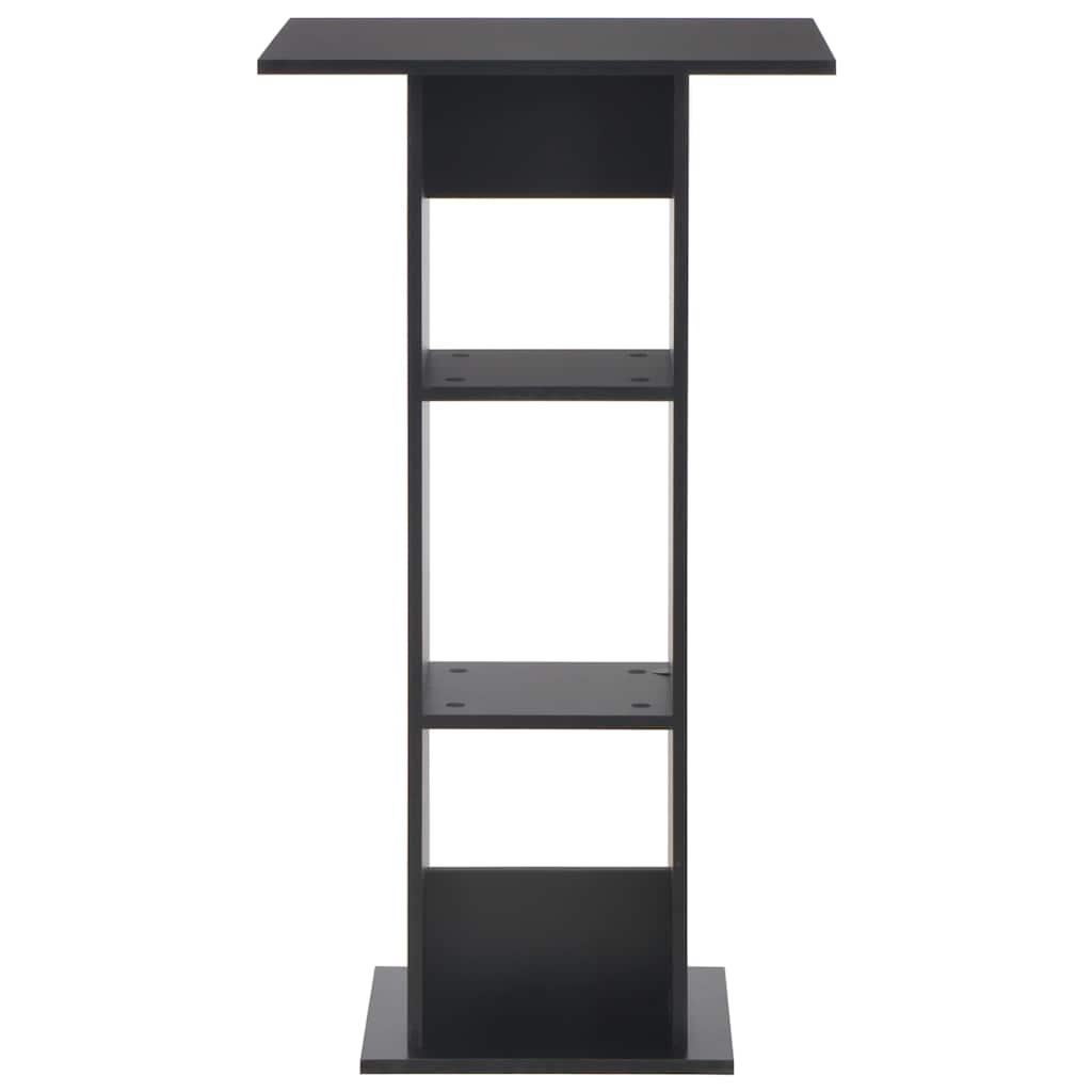 280206 vidaXL Bar Table Black 60x60x110 cm 2
