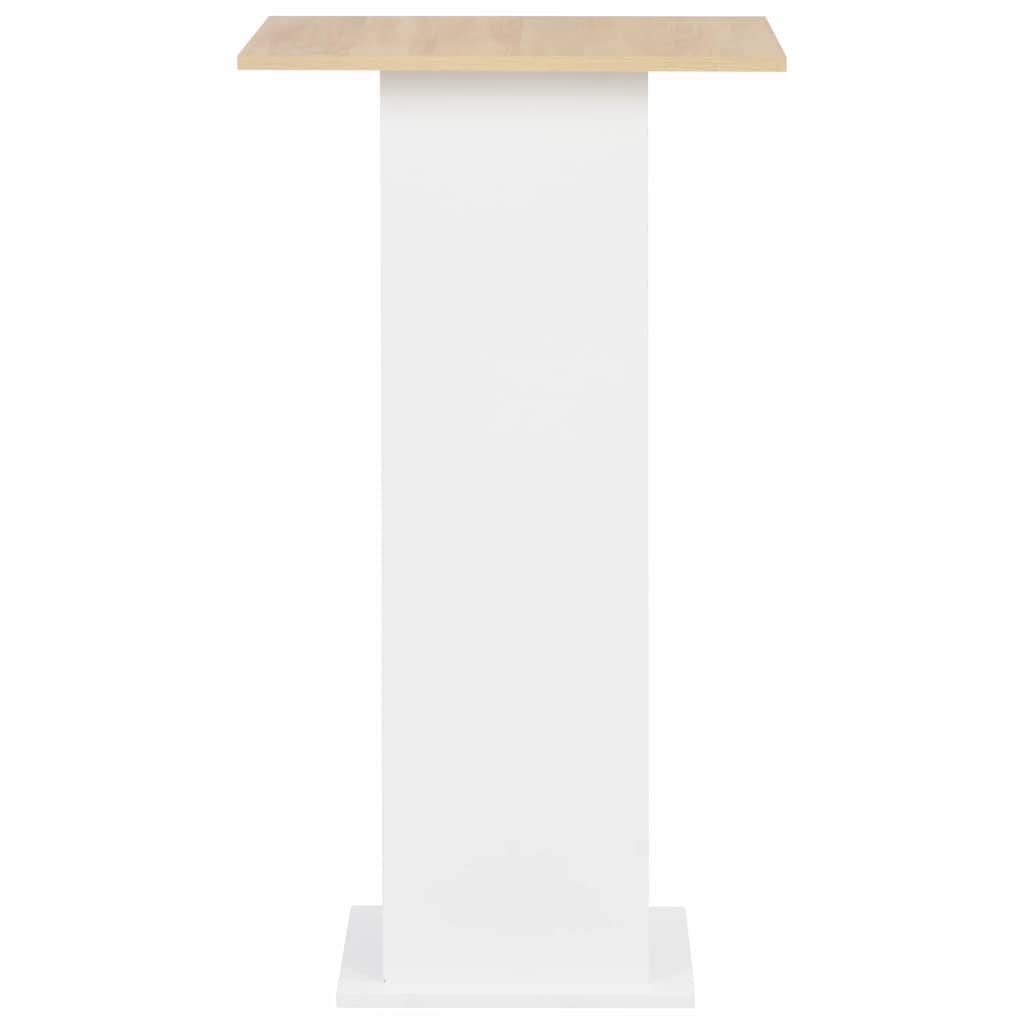 Fehér és sonoma tölgy színű bárasztal 60 x 60 x 110 cm 3
