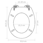 2 db fekete MDF WC ülőke lassan csukódó fedéllel 9