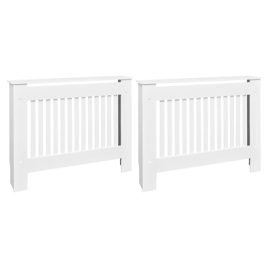 2 db fehér szerelt fa radiátorburkolat 112 cm 2