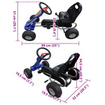 Pedálos gokart kék 4