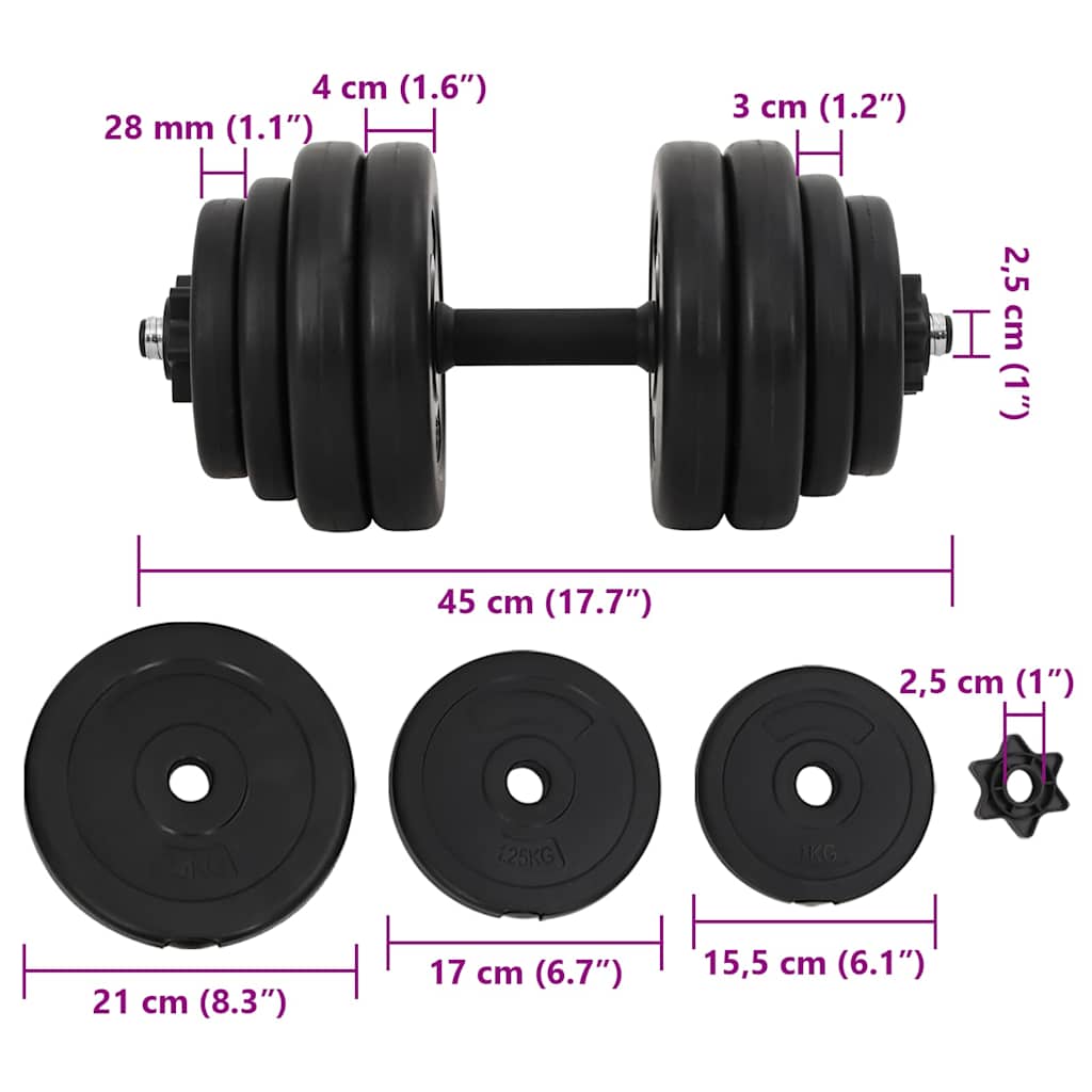 Egykezes súlyzók 2 x 15 kg 6