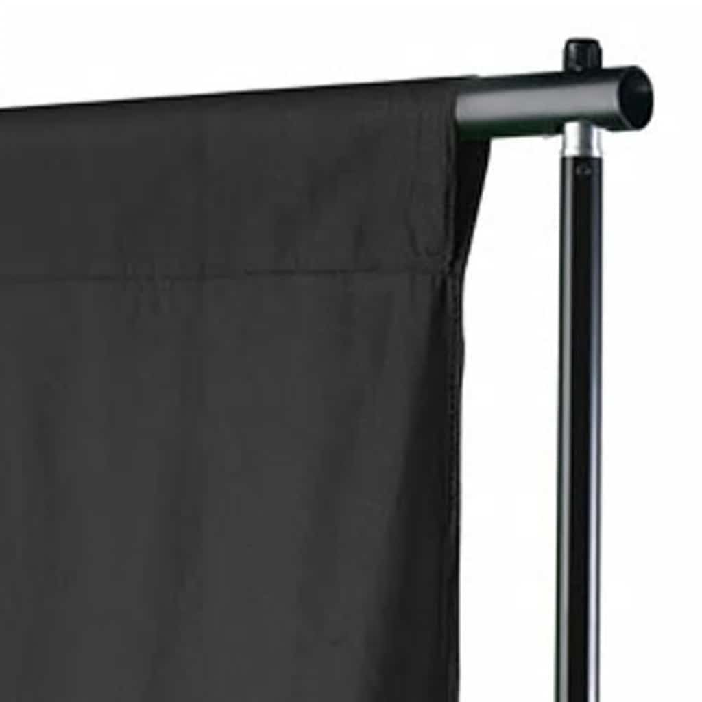 Fekete pamut háttér állvány nélkül 600 x 300 cm 3