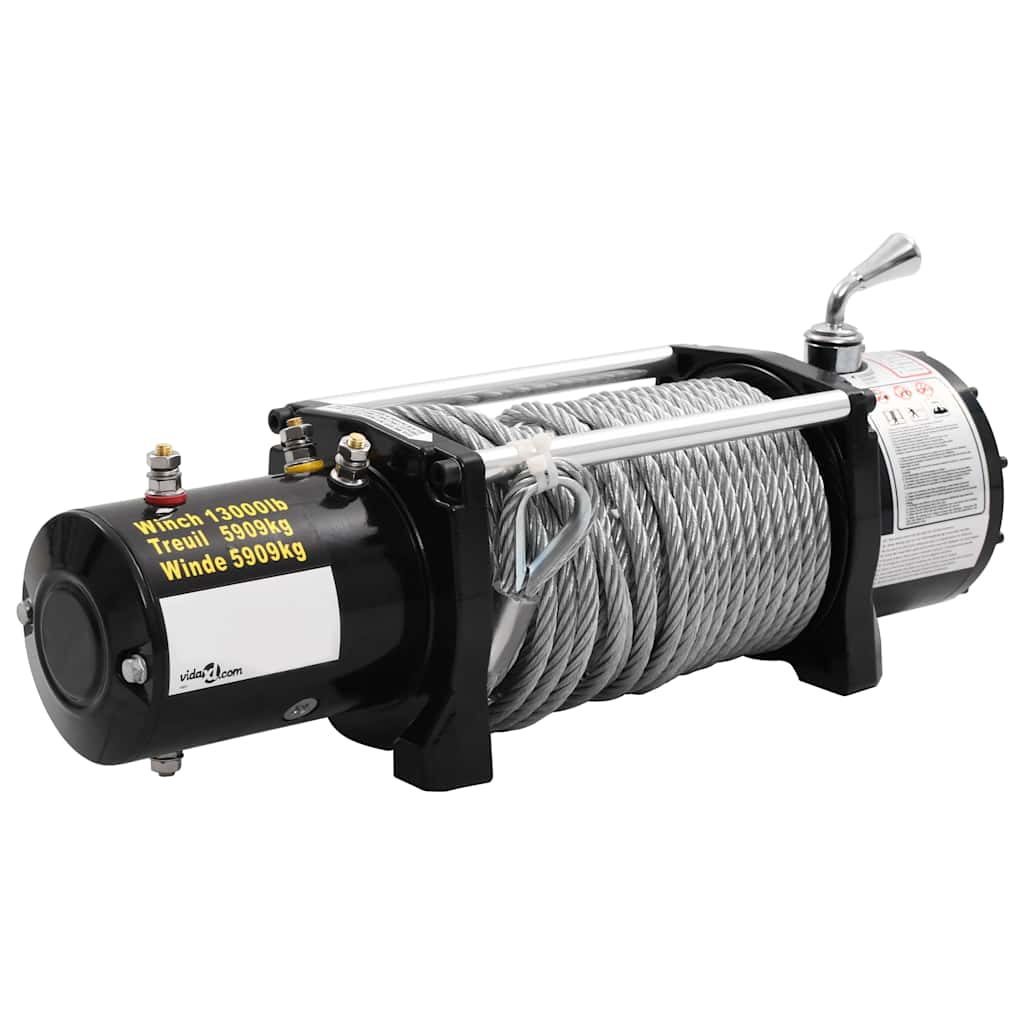 Elektromos csörlő 12 V 5909 kg 4
