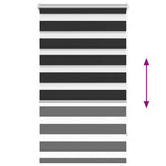 Fekete zebra roló 70,9 x 120 cm szövet szélesség 66,7 cm 5