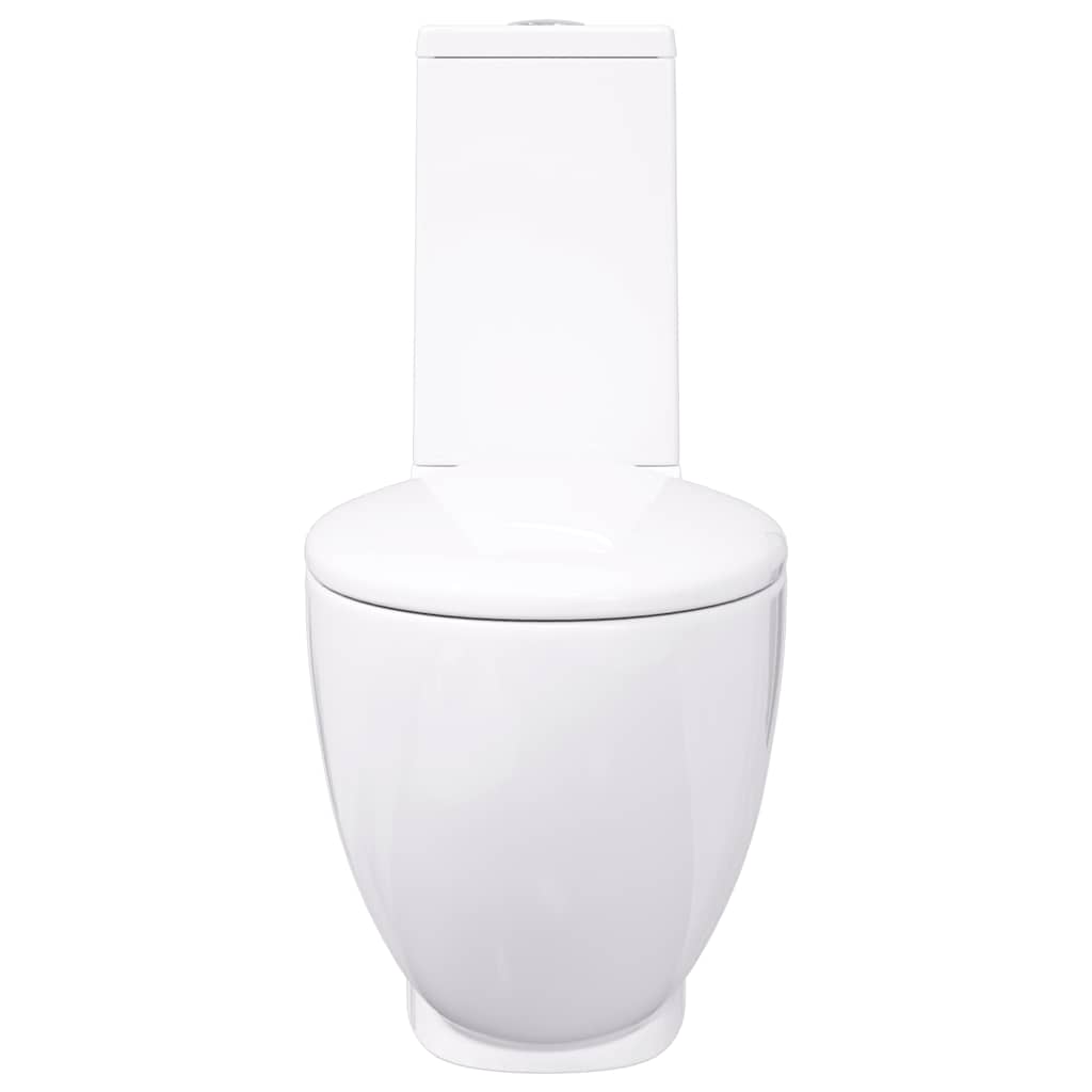 Fehér kerámia WC öblítőrendszerrel 4