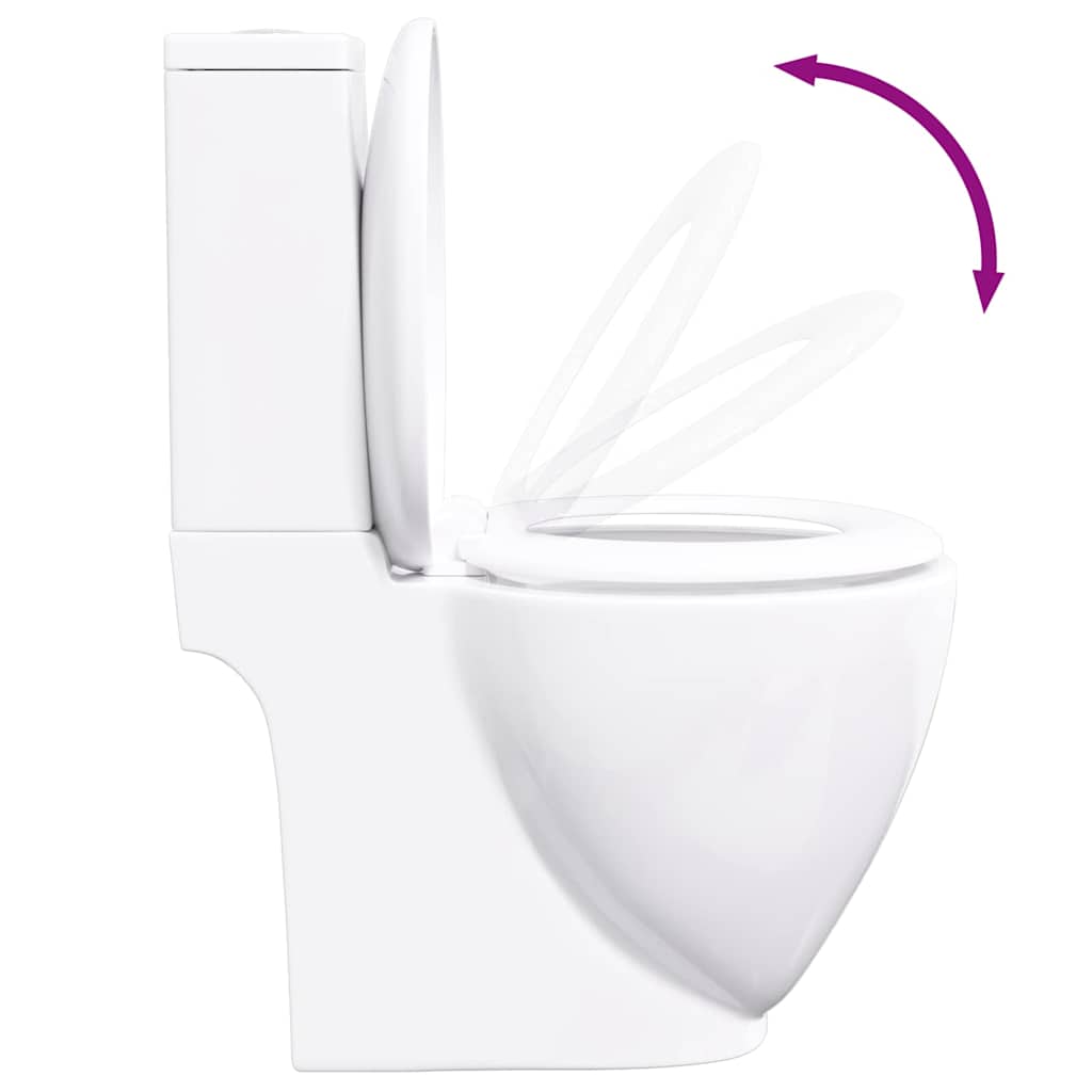 Fehér kerámia WC öblítőrendszerrel 7