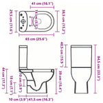 Fehér kerámia WC öblítőrendszerrel 10