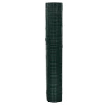 Zöld horganyzott csirkeháló drótkerítés PVC bevonattal 25 x 1 m 2