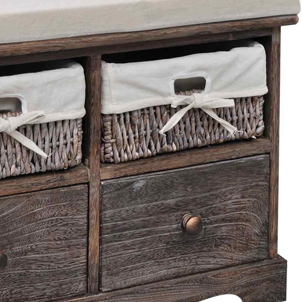 Barna császárfa tárolópad 62 x 33 x 42 cm 5
