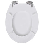 Lassan csukódó egyszerű tervezésű fehér MDF WC-ülőke 5