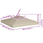 Zöld csere pavilon ponyvatető 310 g/m² 3 x 3 m 6
