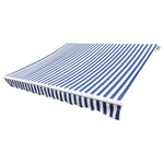Kék és fehér poliészter pótszövet napellenzőhöz 600 x 300 cm 2