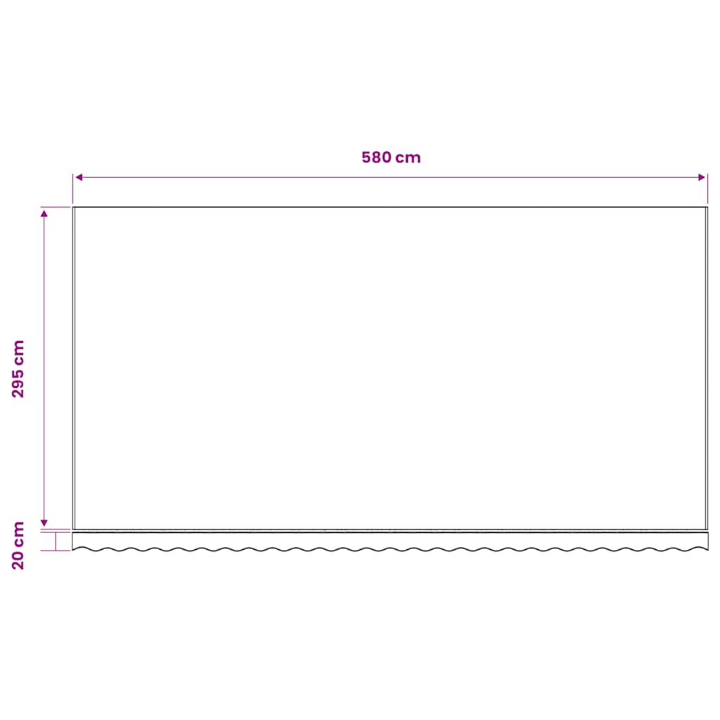 Kék és fehér poliészter pótszövet napellenzőhöz 600 x 300 cm 5