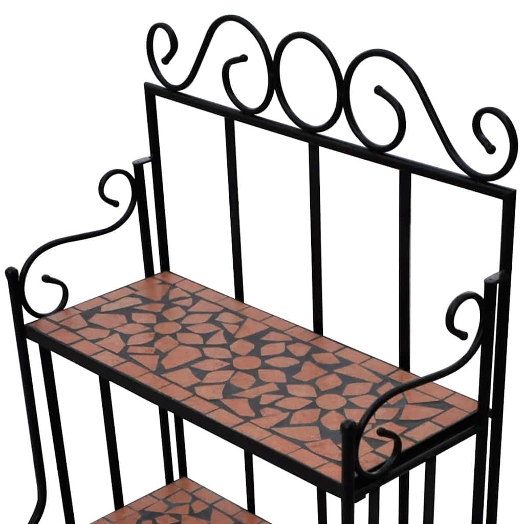 Terrakotta mozaikmintás növénytartó állvány 4