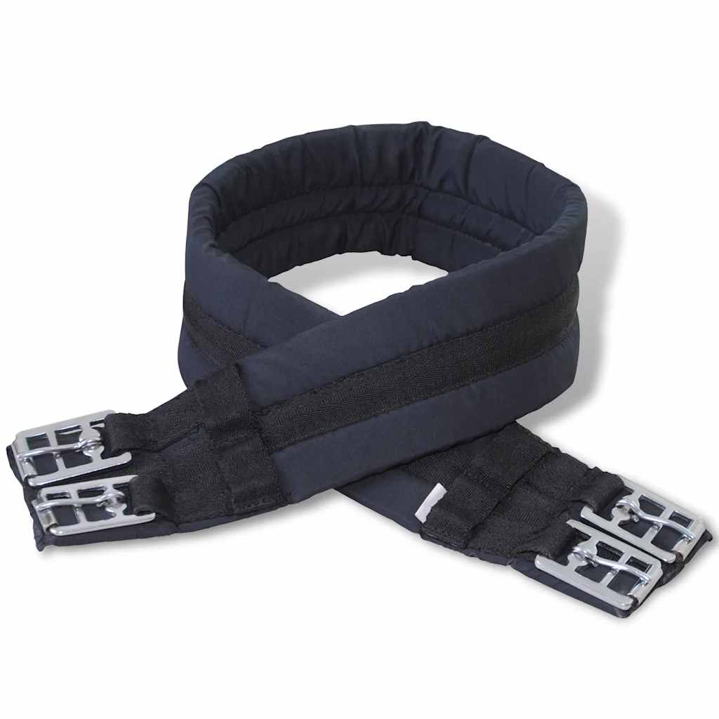 Lovaglás Nyereg Készlet 17,5 "Valódi Bőr Fekete 12 cm 5-az-1- be 7