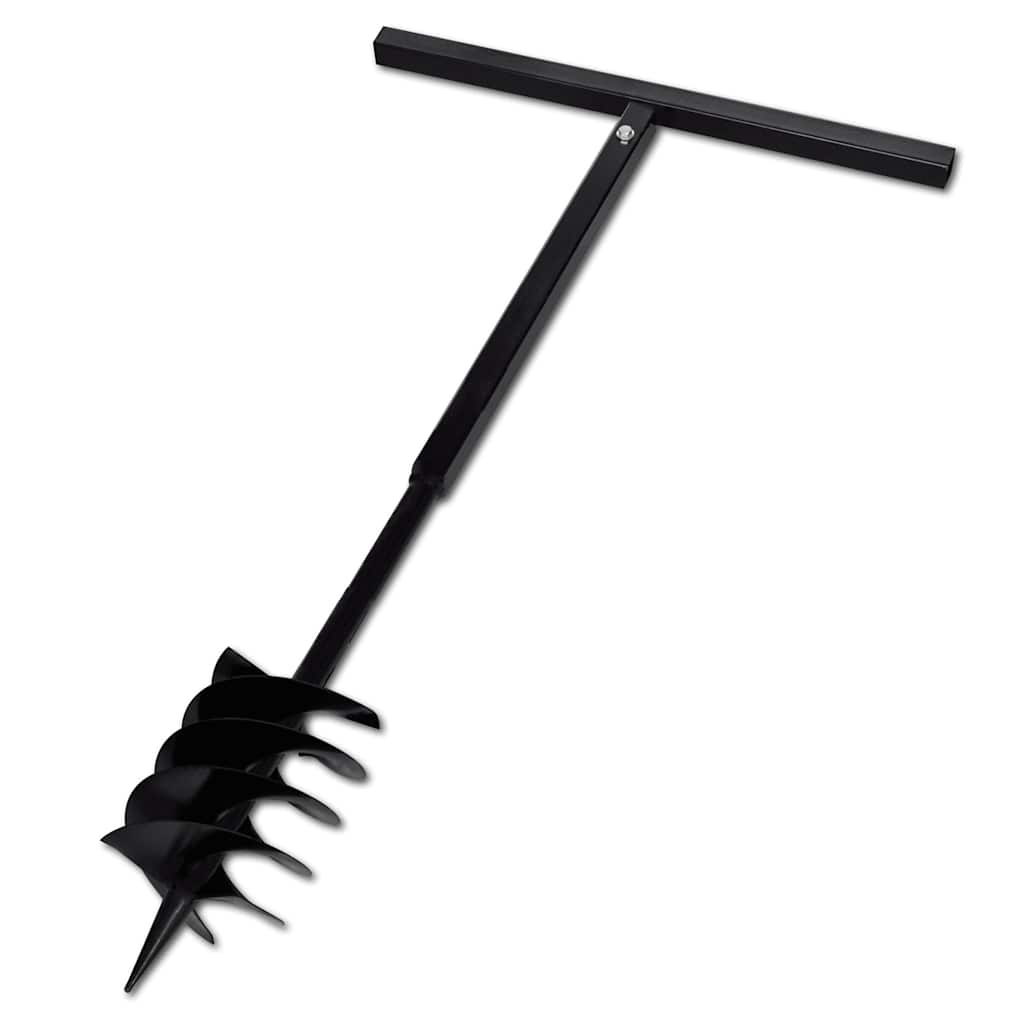 Kézi Föld Fúró Auger Bit 180mm Három Spirállal Fekete Acél