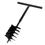 Kézi Föld Fúró Auger Bit 200 mm Három Csigával Fekete Acél