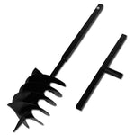 Kézi Föld Fúró Auger Bit 200 mm Három Csigával Fekete Acél 3