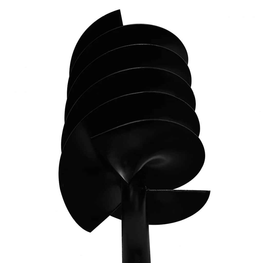 Kézi Föld Fúró Auger Bit 200 mm Három Csigával Fekete Acél 5