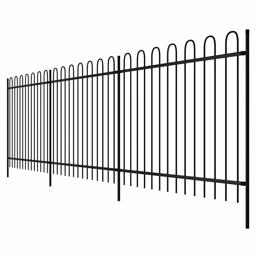 vidaXL Kerítés 600 x 150 cm Porszórt acél (3)