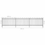 vidaXL Kerítés 600 x 150 cm Porszórt acél (6)