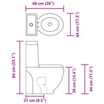 Fekete kerámia fürdőszobai kerek WC 9