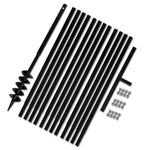 Föld Fúró 100 mm Fogantyú Hosszabbító Csö 13 m Acél 2