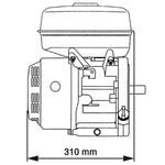Fekete benzinmotor 15 LE 11 kW 7