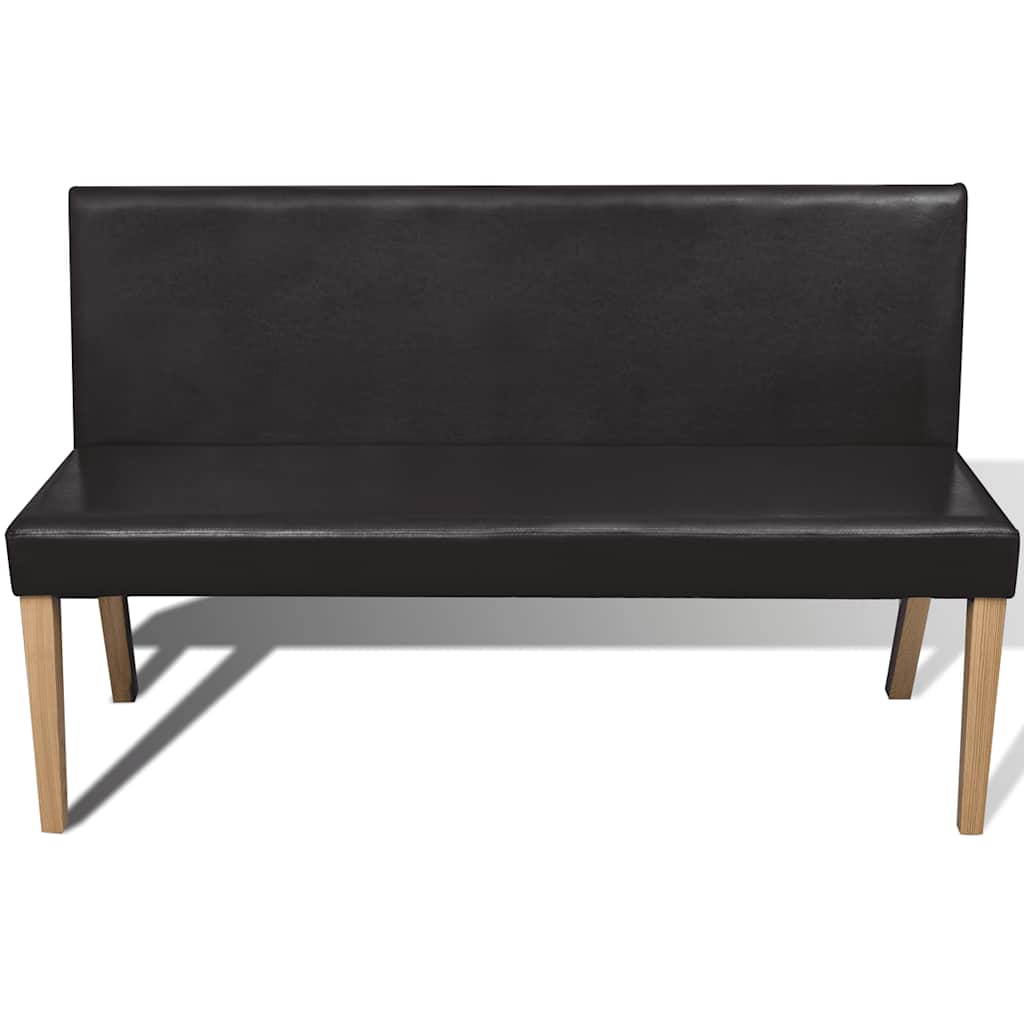 Sötétbarna műbőr pad 139,5 cm 3