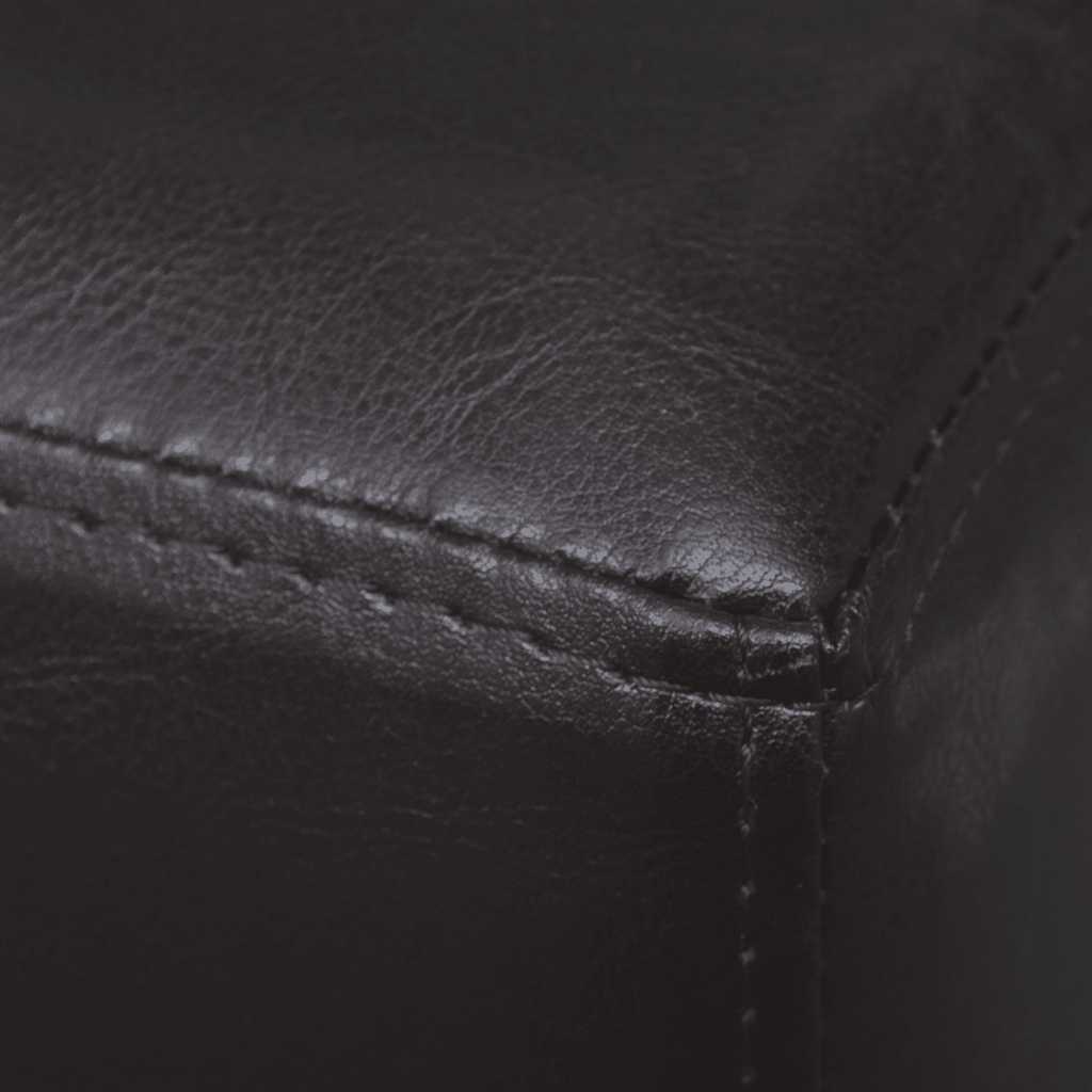 Sötétbarna műbőr pad 139,5 cm 5