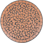 Terrakotta mozaik bisztró asztal 60 cm 3