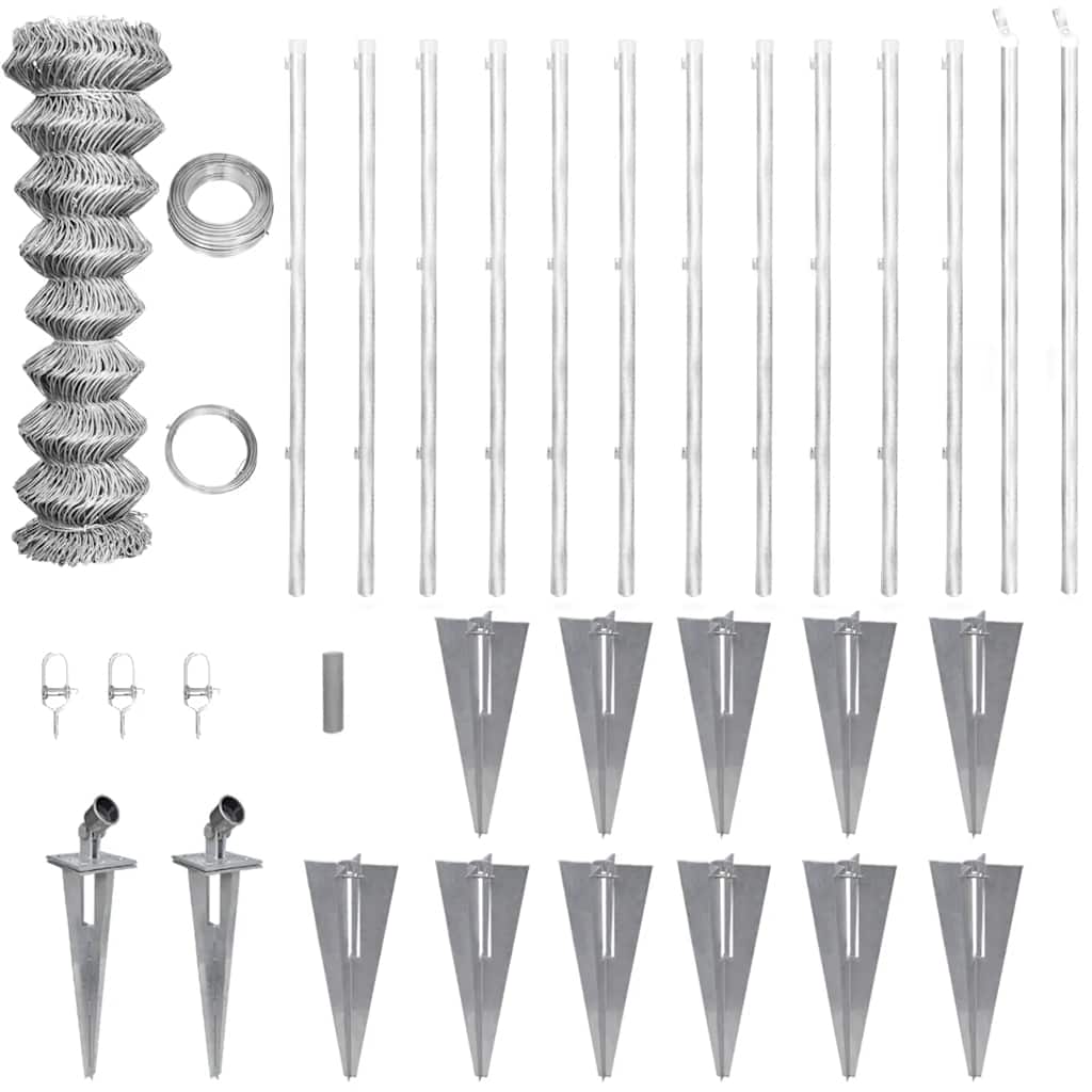 Horganyzott acél drótkerítés horgony tüskékkel 25 x 1,25 m