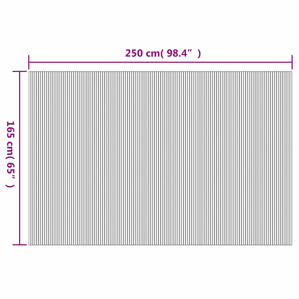 Természetes bambusz paraván szélessége 250 cm magassága 165 cm 9