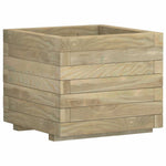 Négyszögletes fa magaságyás 50 x 50 x 40 cm 7
