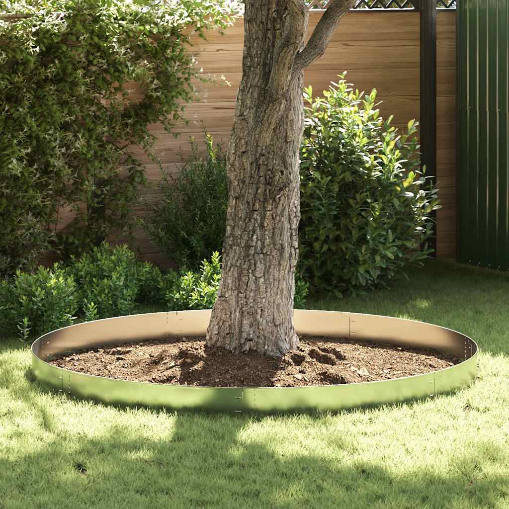 Gyepszegélyek 15 db 100 x 14 cm Horganyzott Acél Ezüst