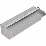 Négyszögletes rozsdamentes acél medence szökőkút LED fényekkel 30 cm 4