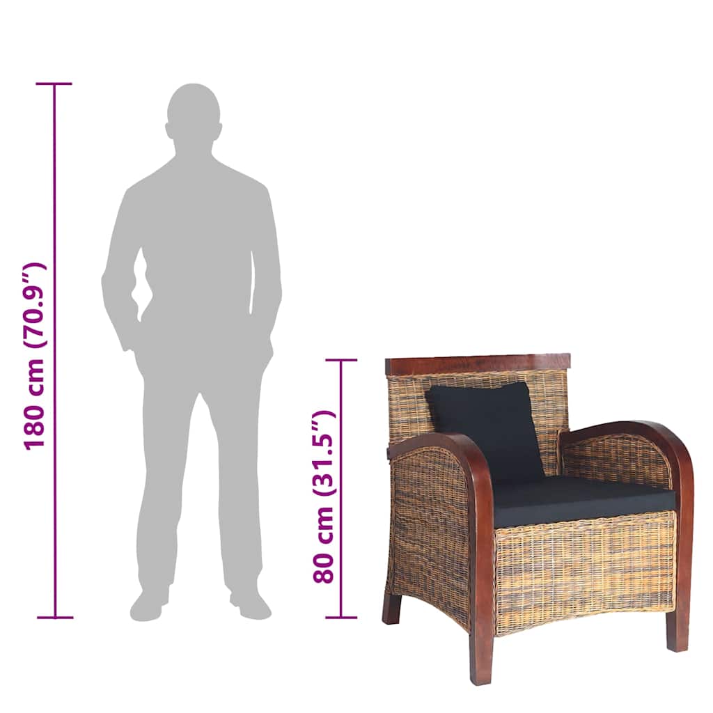 Kézzel font rattan karosszék 7