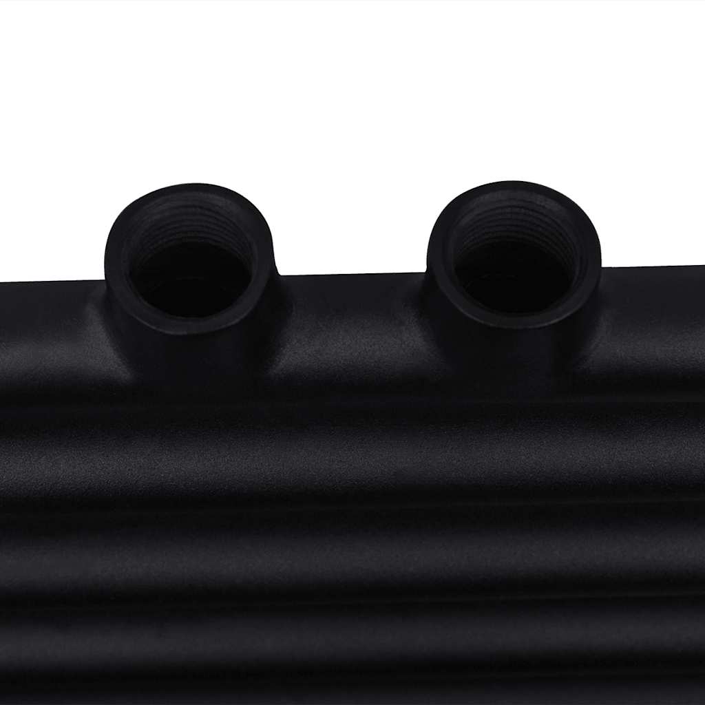 Fekete fürdőszobai egyenes törölközőtartó központi fűtéssel 600x1160mm 7