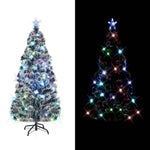 Száloptikás megvilágított karácsonyfa állvánnyal és LED-es 180 cm 2