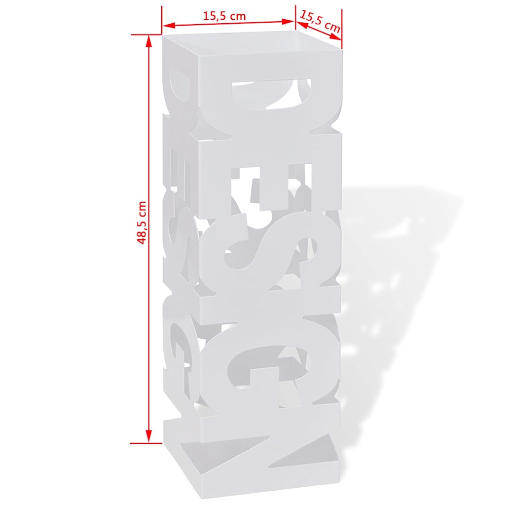 Szögletes esőermyő / sétabot tartó 48,5 cm fehér 5