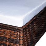 6 részes barna polyrattan kerti ülőgarnitúra párnákkal 3
