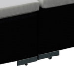 12 részes fekete polyrattan kerti ülőgarnitúra párnákkal 4