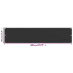 Balkon napellenző HDPE 90x400 cm Antracit 5