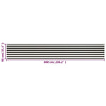 Balkon napellenző HDPE 90x600 cm Antracit és fehér 5