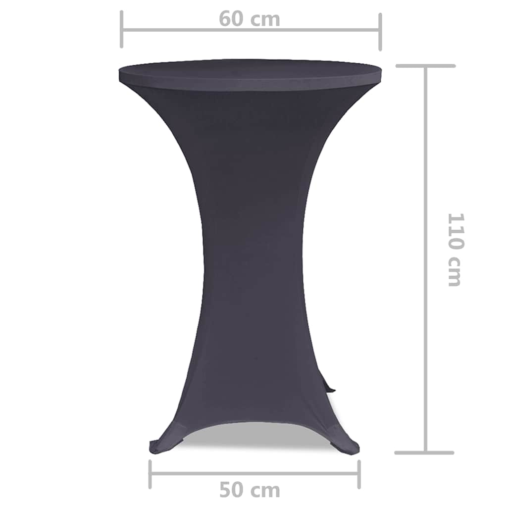 2 db antracitszürke nyújtható asztalterítő 60 cm 5
